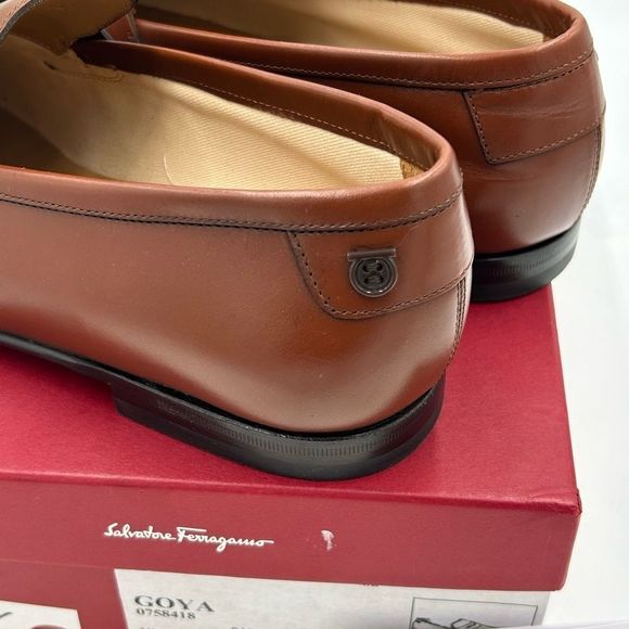 Men’s Salvatore, Ferragamo, Goya soft leather loafers size 11 EE made in Italy - Picture 6 of 9